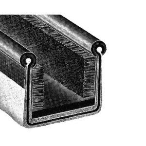 Black one-way semirigid rubbing strake for 4/6 mm glass OS4448900