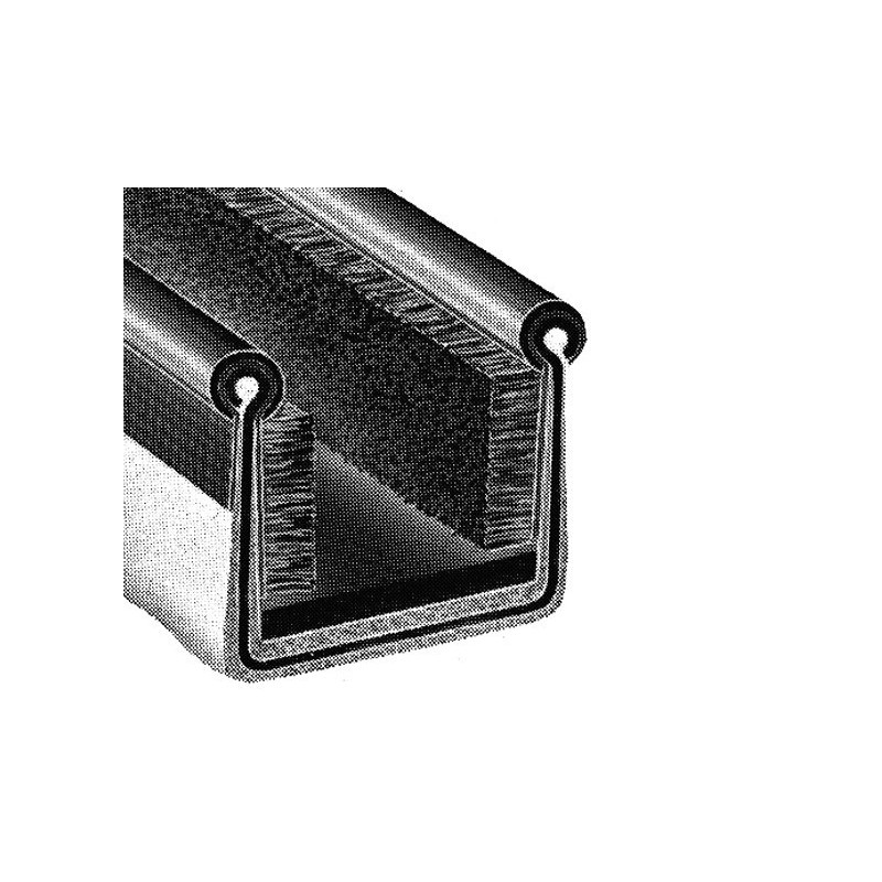 Black one-way semirigid rubbing strake for 4/6 mm glass OS4448900