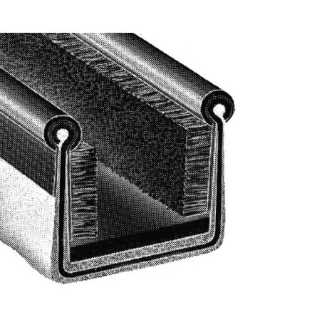 Black one-way semirigid rubbing strake for 4/6 mm glass OS4448900