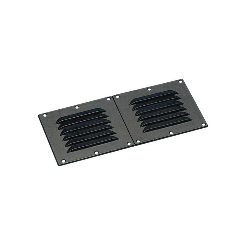 Divisible plastic air vent 255x115mm Black colour N30511701999N