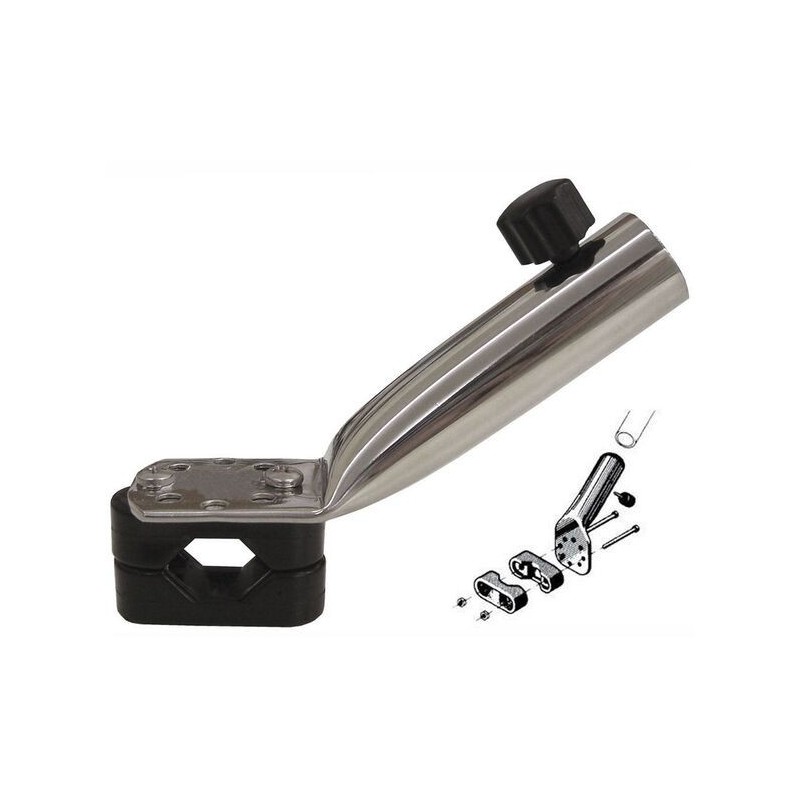 Supporto asta bandiera inox -Fissaggio allo specchio di poppa Ø22-25mm MT0810059-10%