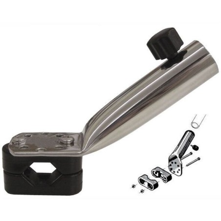 Supporto asta bandiera inox -Fissaggio allo specchio di poppa Ø22-25mm MT0810059-10%