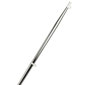 Stainless steel Flagpole with 2 rope eyelets 60cm Ø20mm N30112502146
