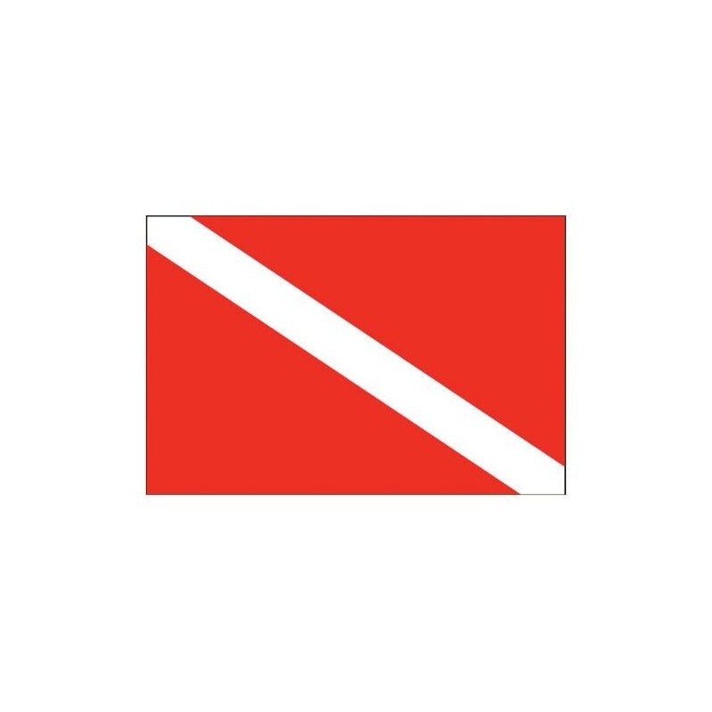 Heavy polyester flag Dive signalling 20x30cm N30112503760