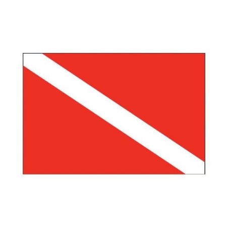 Heavy polyester flag Dive signalling 20x30cm N30112503760