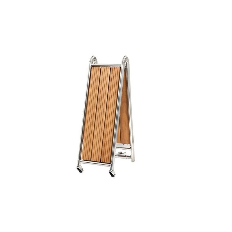 Passerella pieghevole in acciaio inox Piano in teak 2,2mt x 28cm OS4264302-18%