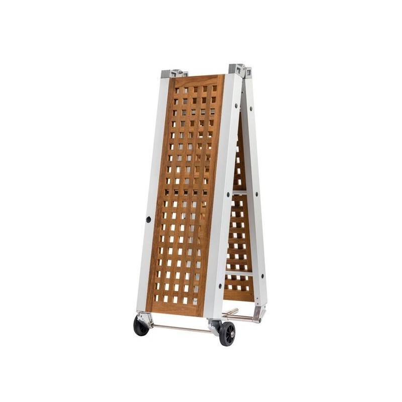 Aluminium Foldable gangway Teak Grating 2,6mt x 36cm OS4268001