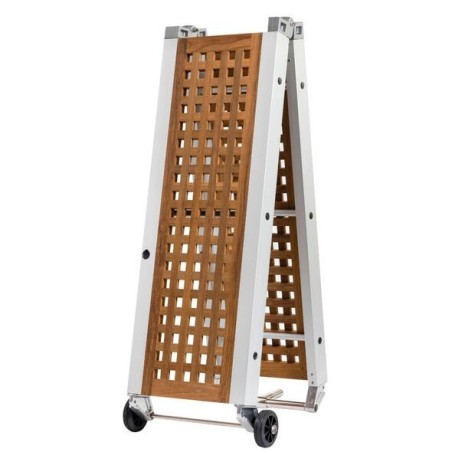 Aluminium Foldable gangway Teak Grating 2,6mt x 36cm OS4268001