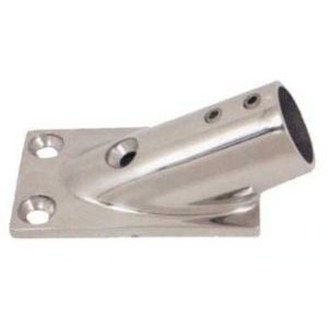 Stainless steel rectangular base at 30° for Pipe D.22 mm Base 75x42mm OS4111300