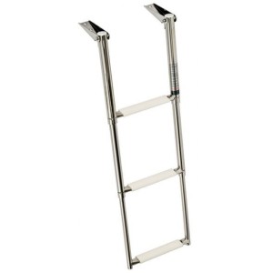 Scaletta telescopica ribaltabile 3 Gradini antiscivolo 89x30cm MT0505403-20%