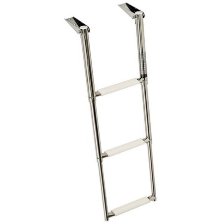 Scaletta telescopica ribaltabile 3 Gradini antiscivolo 89x30cm MT0505403-20%