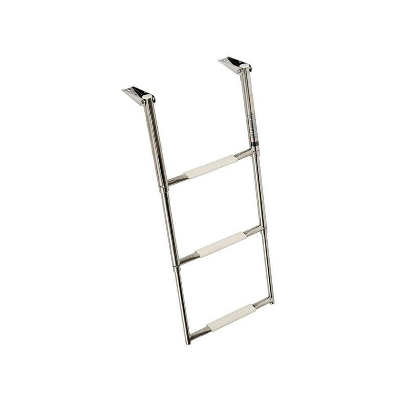 Stainless steel over platform telescopic ladders 3 Steps 89x39cm OS4954003