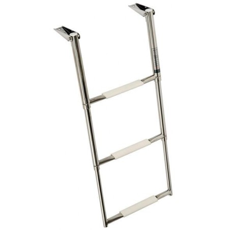 Stainless steel over platform telescopic ladders 3 Steps 89x39cm OS4954003
