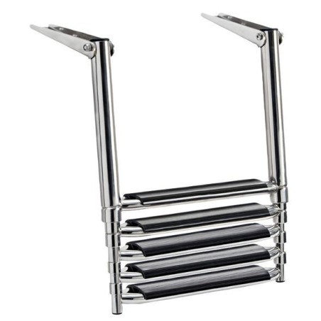 Big telescopic ladder for platform 5 black steps OS4954175