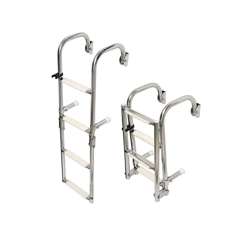 Scaletta pieghevole Inox con attacchi arcuati 5 gradini 1150x260x240mm OS4958205-18%