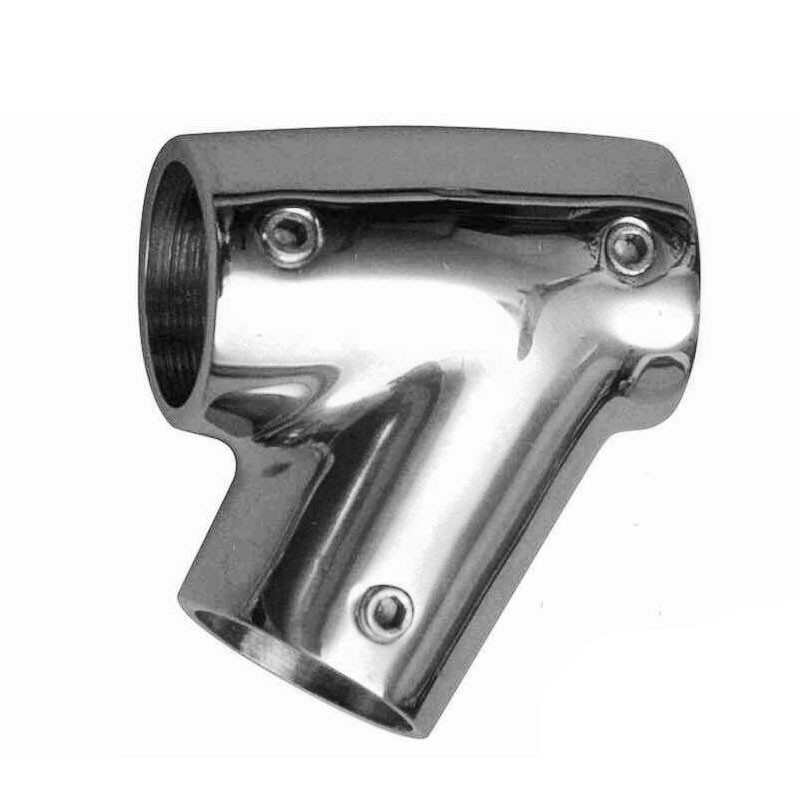 Giunto T inclinato 60° in acciaio inox AISI 316 per tubi Ø22mm N60840528058-5%