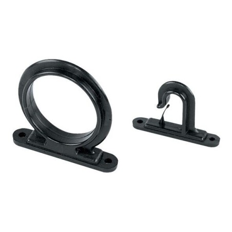 Reggicanne a soffitto o a parete 45mm Nero LZ44623-5%