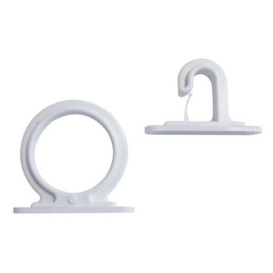 Reggicanne a soffitto o a parete Bianco D.45mm N30413004996B-5%