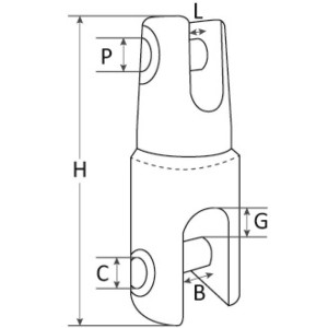 Giunto Mega in acciaio inox Catena Ø fino a 18mm OS0174017-28%