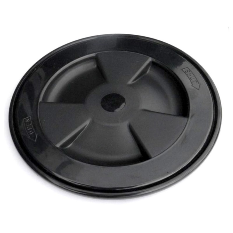 Screw-on inspection hatch cover D.170mm Black N30211202026