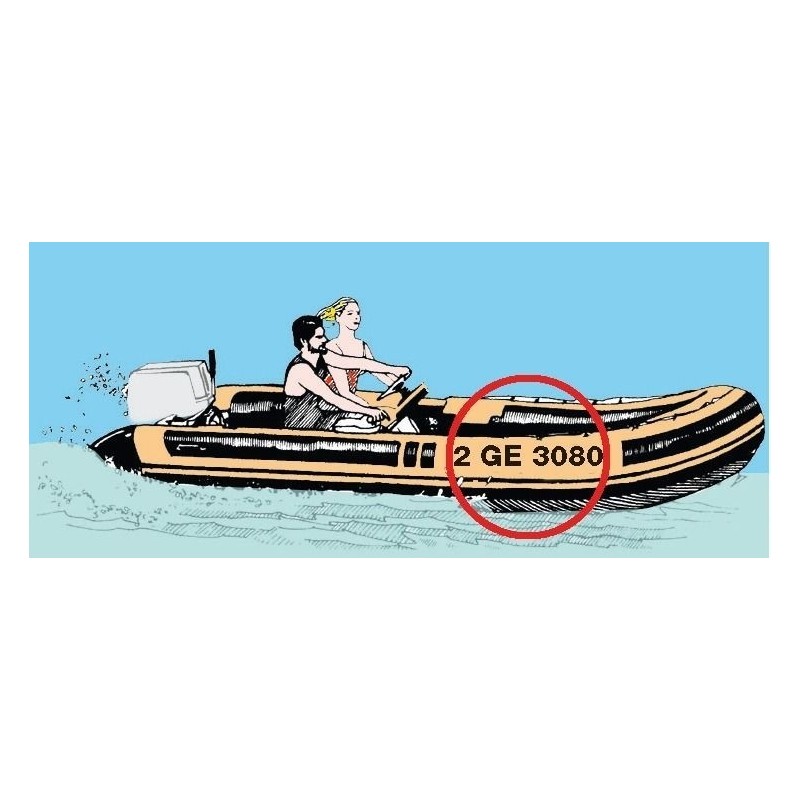 Lettera Z Adesivo per Gommone H8cm OS5453408Z-40%