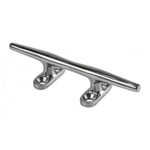 Polished stainless steel belaying cleat 300mm Center distance 8-98x50mm N11102500212