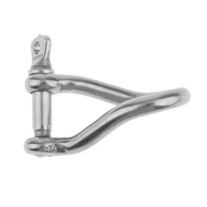 Stainless steel twist shackle with screw-lock Pin 4mm MT0121005