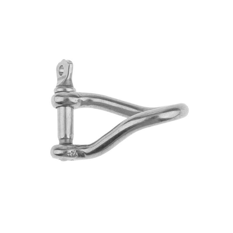 Stainless steel twisted shackle with screw-lock Pin 8 mm N61641100473