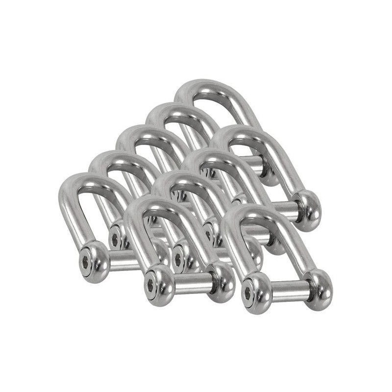Stainless steel shackle with screw-lock Pin 8 mm N61641100476