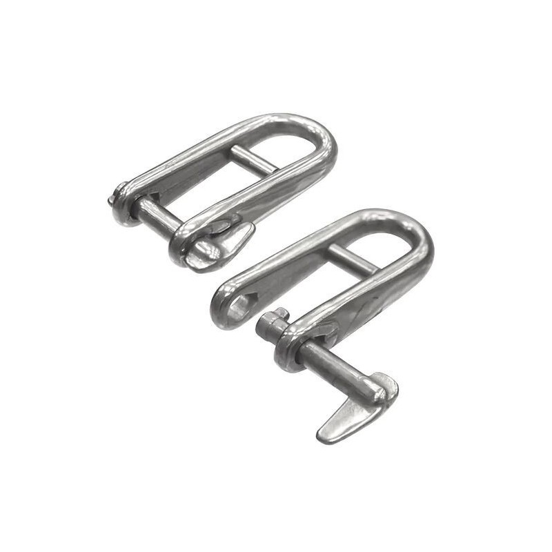 Stainless steel shackle with snap-lock and stopper bar - Pin 5 mm N61641100484
