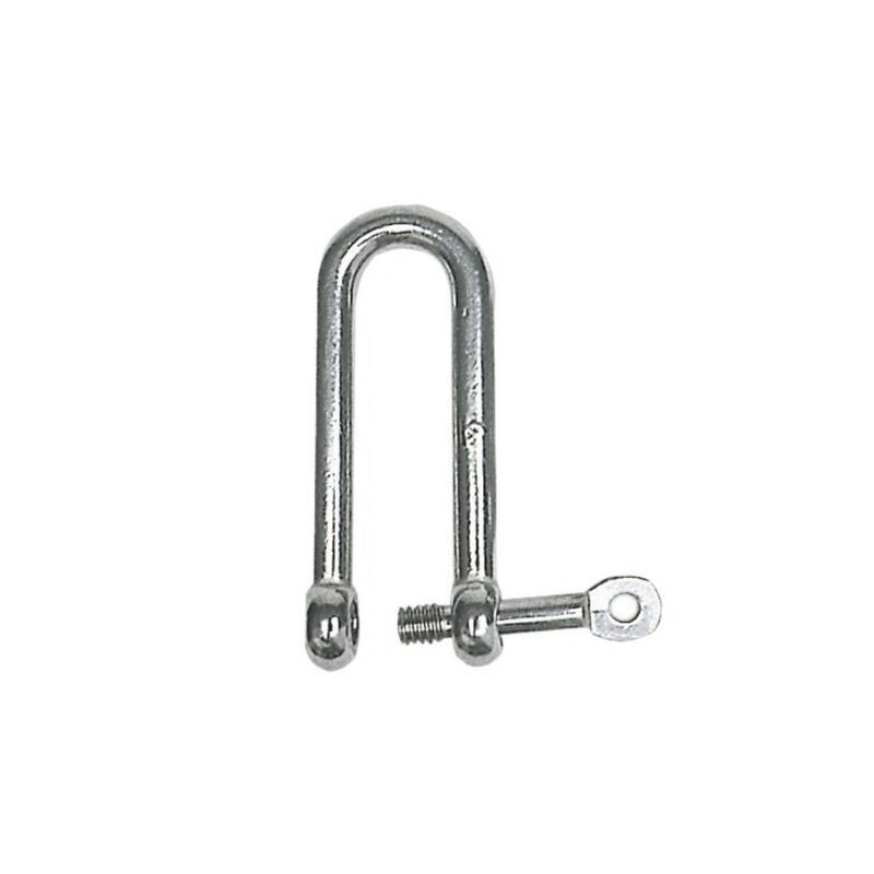 Stainless steel long shackle with captive pin 6mm 10 piece pack OS0822206