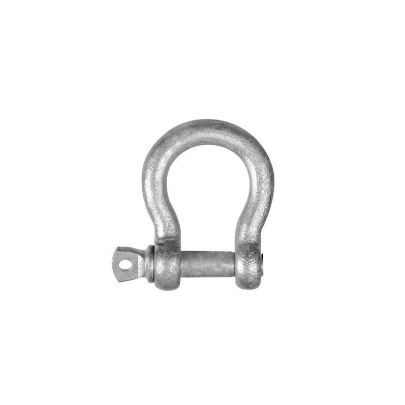 Galvanized steel bow shackle with screw-lock Ø14mm for Chain Rope shackle OS0832914