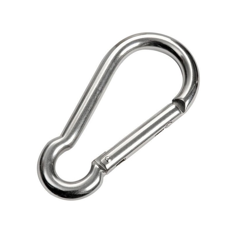 Stainless steel snap hook with flush closure without eyelet 10mm 10 piece pack OS0919010