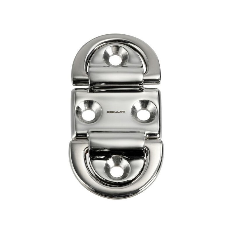 Anello abbattibile Doppio Pad eye 99x59mm Anello Medio 8mm OS3987102-40%