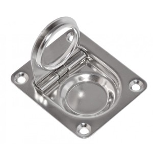 Stainless steel lift handle for shelf with return spring 55x65mm N61441700595