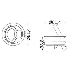 Alzapagliolo in nylon nero per chiusura sportelli Senza serratura N61441700520