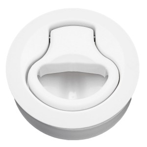 Plastic Flush Pull Latches made of White Nylon OS3814700