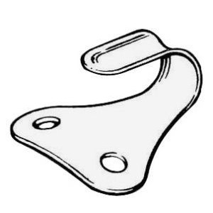 Stainless steel hook Curved base for pipe OS3729001