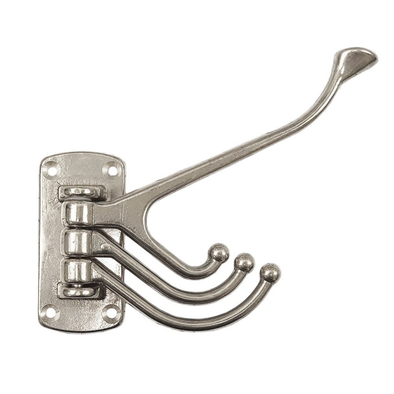 Coat hanger with 4 swivelling hooks Plate 81x39mm OS3820501