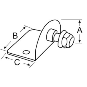 Flat fastening plates 90° version 8mm-threaded pin internal N31311023684