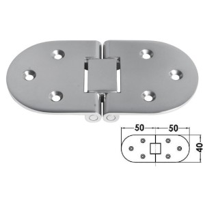 Cerniera Inox Ovale Microfusa con fori 100x40x4mm per portelli OS3829002-18%