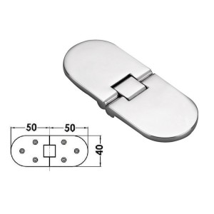 Cerniera Inox Ovale Cieca Microfusa con prigionieri 5mm 100x40x4mm OS3829020-18%