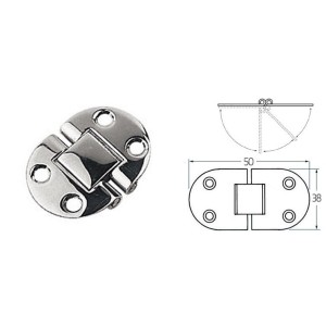 Cerniera inox a ribalta per piani tavolo e gavoni 50x38mm Spessore 2mm OS3846050-0%
