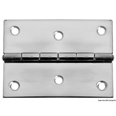 Mirror polished stainless steel Rectangular hinge 75x75mm 1.3mm OS3846785
