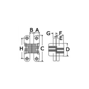 Coppia Cerniera a scomparsa 53mm OS3852704-0%