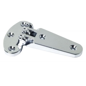Chrome plated brass hatch hinge - 96x59x70mm - Stop 8mm OS3882502