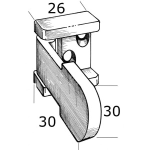 Cerniera in inox per portelli 57x30mm OS3892600-0%