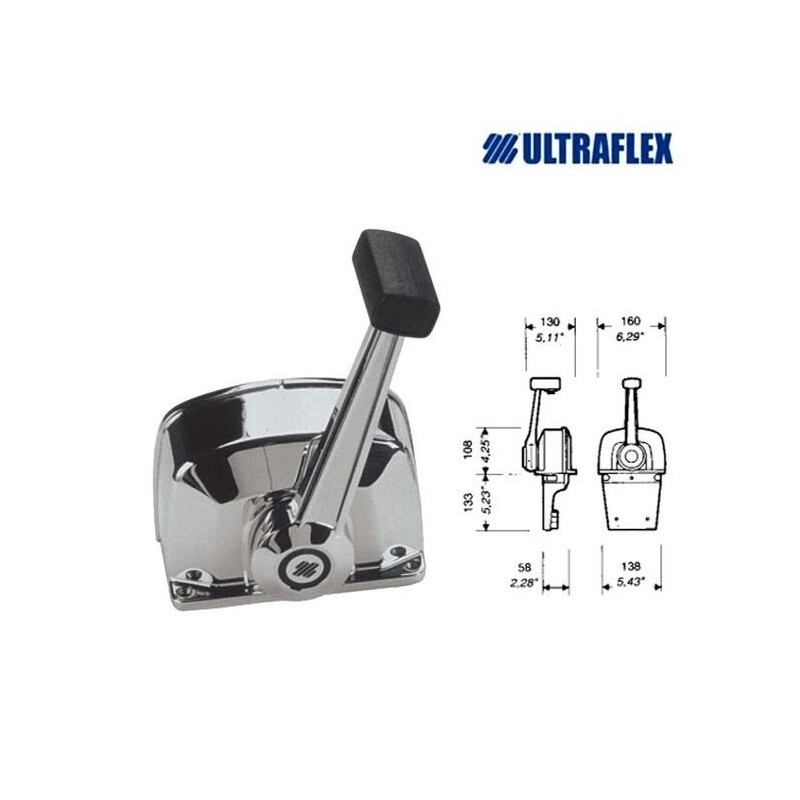 Scatola comando B665 Cromata 1 motore UT40656G-25%