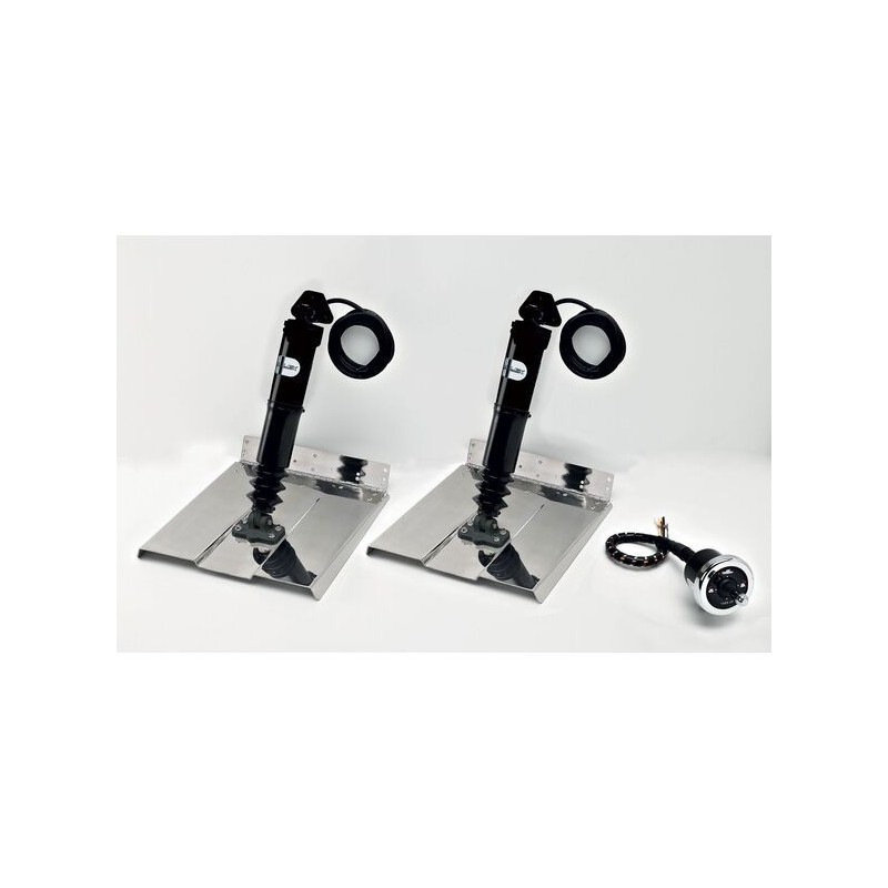 Uflex MTS12-CH Electromechanical Trim Tabs Set 2 actuators AS 12VDC + 1 chrome-plated joystick FLAP UF43250T