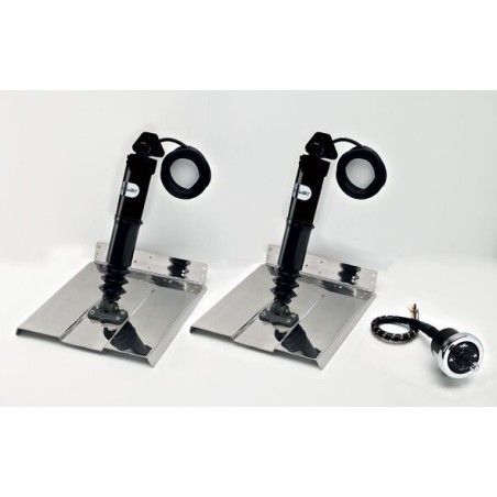 Uflex MTS12-CH Electromechanical Trim Tabs Set 2 actuators AS 12VDC + 1 chrome-plated joystick FLAP UF43250T